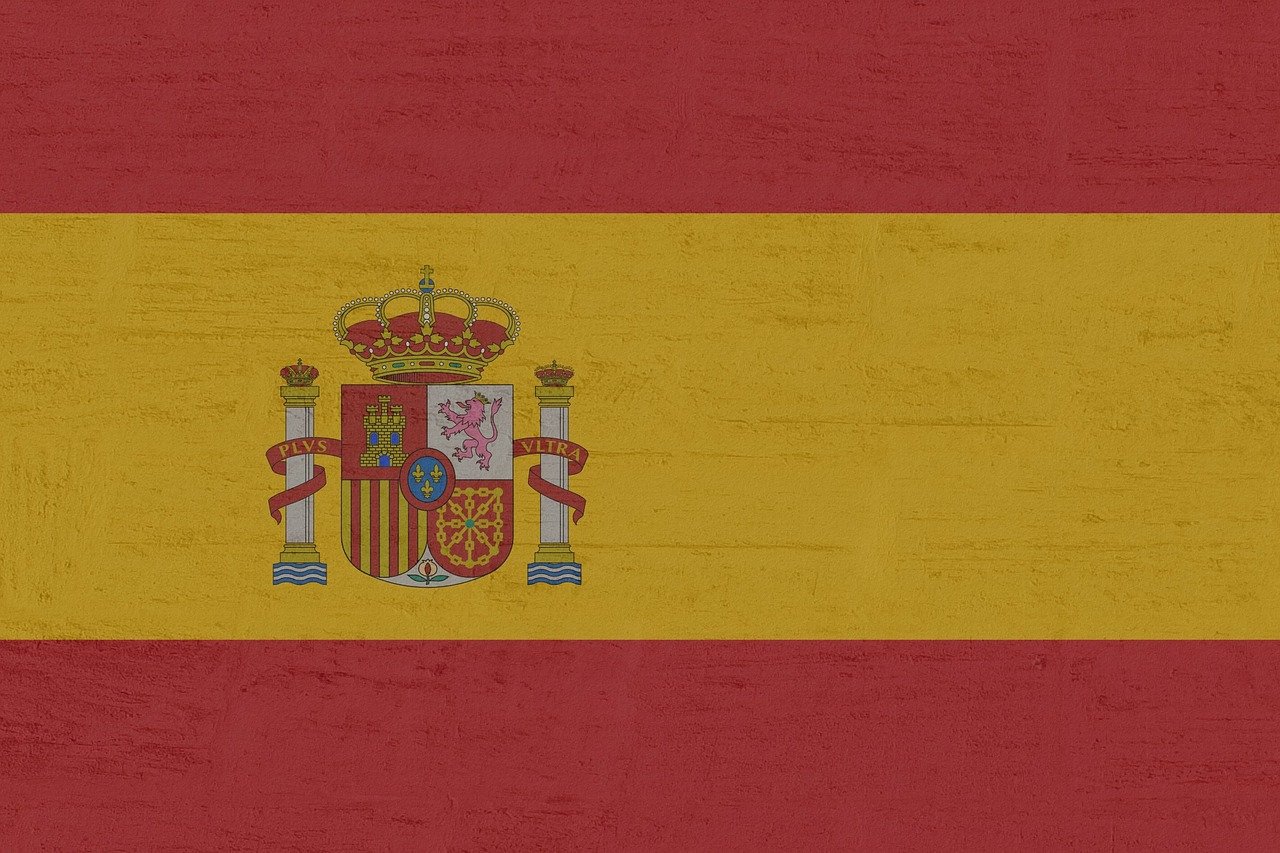 spain, flag, banner, europe, national colours